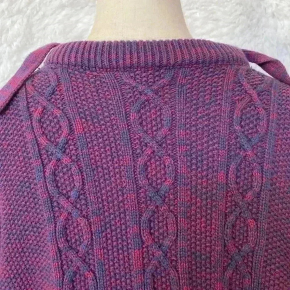 PROJECT NAADAM Cotton Blend Chunky Knit Tie Sleeves Pullover Sweater Top - Picture 8 of 11